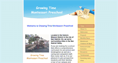 Desktop Screenshot of growingtimemontessori.com